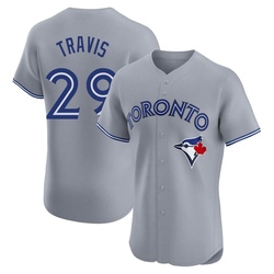 Devon Travis Men's Toronto Blue Jays Gray Elite Road Jersey