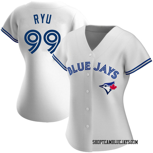 Hyun Jin Ryu Men's Toronto Blue Jays Jersey - Black/White Replica