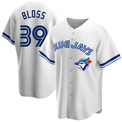 Jake Bloss Men's Toronto Blue Jays White Replica Home Cooperstown Collection Jersey