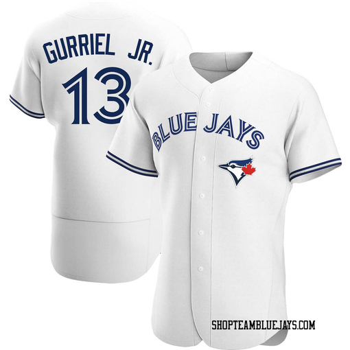 Men's Toronto Blue Jays 13 Lourdes Gurriel Jr. White Home Jersey